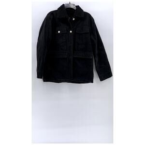 WOOD WOOD Men's Black Denim Button-Up Sherpa Lined Four Pocket Jacket SZ 40